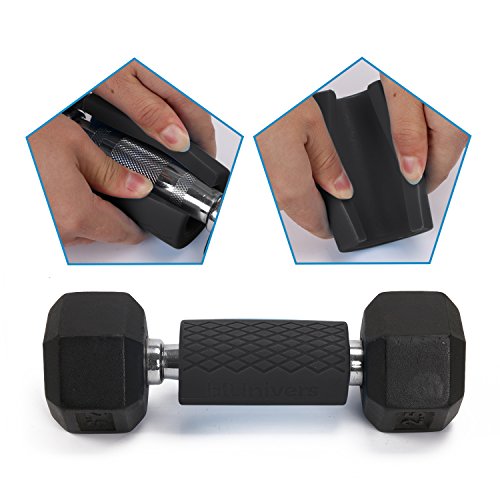 BLUNIVERS Thick Bar Grips for Weightlifting – Fat Bar Training Accessory for Dumbbell & Barbell – Rapid Muscle Growth to Forearm, Biceps, Chest & Triceps – Proved &Tested in Bodybuilding