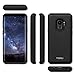 TORU CX PRO Case for Galaxy S9, with Card Holder | Slim Protective Shockproof Cover with Hidden Credit Cards Wallet Flip Slot Compartment Kickstand | Include Mirror and USB Adapter - Black