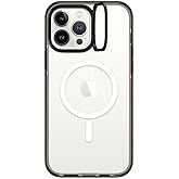 CASETiFY Impact Ring Stand Case for iPhone 13 Pro Max [3X Military Grade Drop Tested / 6.6ft Drop Protection/Compatible with Magsafe] - Clear Black