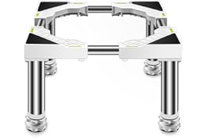 YIYYPT Anti-Skid Fridge Stand Adjustable Dryer Stand Height 9.8in Refrigerator Pedestal Stand with 4/8/12 Stainless Steel Legs Air Conditioner Base ice maker floor trays