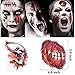 Halloween Tattoos, Scar Tattoos, Waterproof Body Face Wound Zombie Scar Wound Tattoos, Fake Blood Horror Injury Tattoo Stickers for Halloween Costume Party, Vampire Zombies Cosplay (6 Pack)