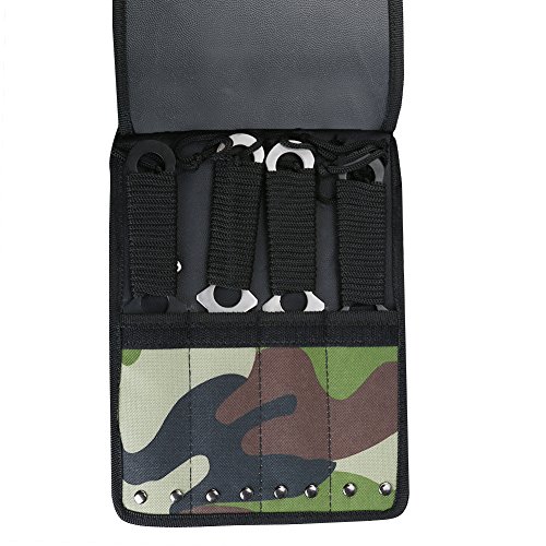 TOOLTOO Scuba Diving Knife Set – Tactical Survival Knife Kit – 4 Pieces Set Razor Sharp With Nylon Knife Pouch for Outdoor Snorkeling Hunting Survival Rescue and Water Sports, 8.5”