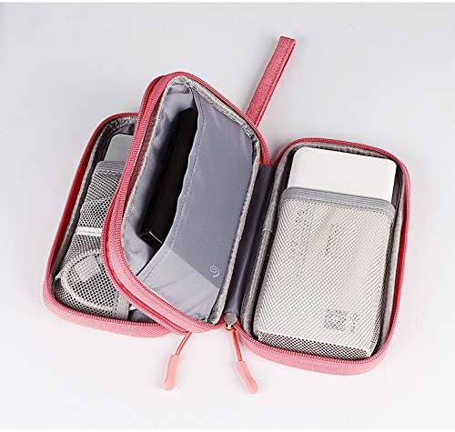 Hosoncovy Power Bank Organizer Bag - USB Flash Drive & External Hard Drive Case (Pink) - Image 5