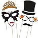 Tinksky Photo Booth Props 60pcs Kit for Wedding Party Birthdays Photobooth Dress-up Accessories & Party Favors