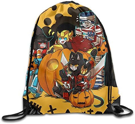 Halloween Transformers Travel Daypack Drawstring Backpack/Rucksack
