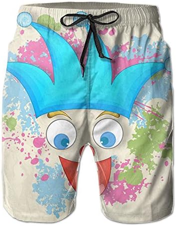 MBSP Crazy Clown Mens Boardshorts Quick Dry Swim Trunks Fashion Board Shorts Mens Swimwear