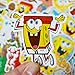 100pcs Spongebob Squarepants Stickers Set Cartoon Sticker Decals for Water Bottle Laptop Cellphone Bicycle Motorcycle Car Bumper Luggage Travel Case. Etc (Spongebob Squarepants)