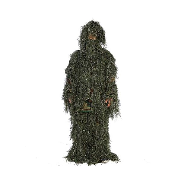 Camouflage Anzüge 3D Leaf Ghillie Anzug Woodland Camo Jungle Camouflage Kleidung Jagd Free Size Camouflage Jagd Adult…