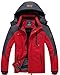 wantdo Men's Mountain Waterproof Ski Jacket Windproof Rain Jacket Winter Warm Hooded Coat