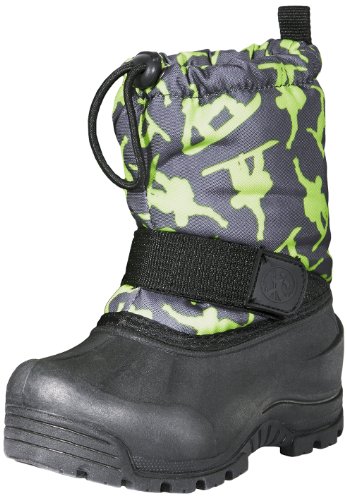 Northside Frosty Winter Boot (Toddler/Little Kid/Big Kid),Dark Grey/Green,7 M US Toddler