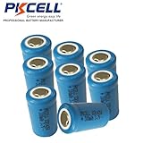 1/2 AA Size ICR14250 Li-ion Lithium Rechargeable Batteries 300mAh 3.7v (8pc)
