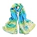 Datework Women's Chiffon Soft Long Wraps Shawl Beach Silk Scarf (C)
