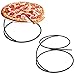 MyGift Modern Black Metal Wire Tabletop Pizza Tray Holder with Spiral Design, Pizza Box Riser Serving Display Stand, Set of 2