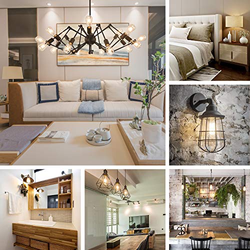 Vintage LED Edison Bulb 6W Dimmable LED Filament Bulb 60W Equivalent 3000K Soft White 620LM E26 Base ST64 Antique Light Bulbs Decorative Clear Glass for Home, Reading Room, Bathroom, Kitchen, 4 Pack