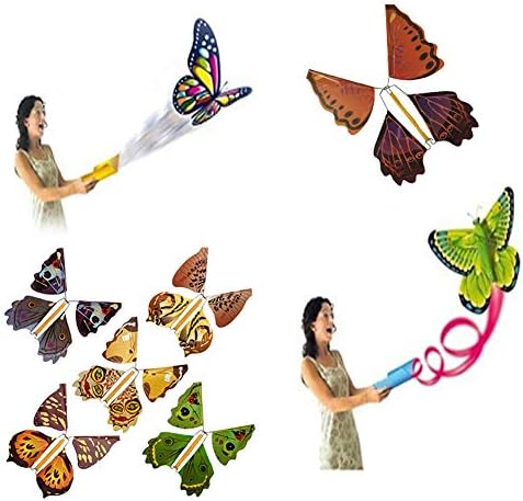 Guoainn Magic Props Paper Flying Butterfly Change from Empty Hands Tricks Tool Kids Novel and Creative Toys