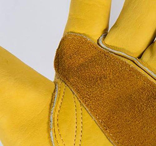 Amazon Kms 牛革 バイク レザー グローブ ビンテージ イエロー 旧車 ハーレー アメリカン 防寒 防風 Xlサイズ グローブ 車 バイク