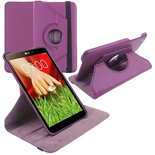 LG G Pad 8.3 Case, E-fashion 360 Degree Rotating Synthetic Leather Smart Case Ultra Slim With Hard Plastic Shell for 8.3