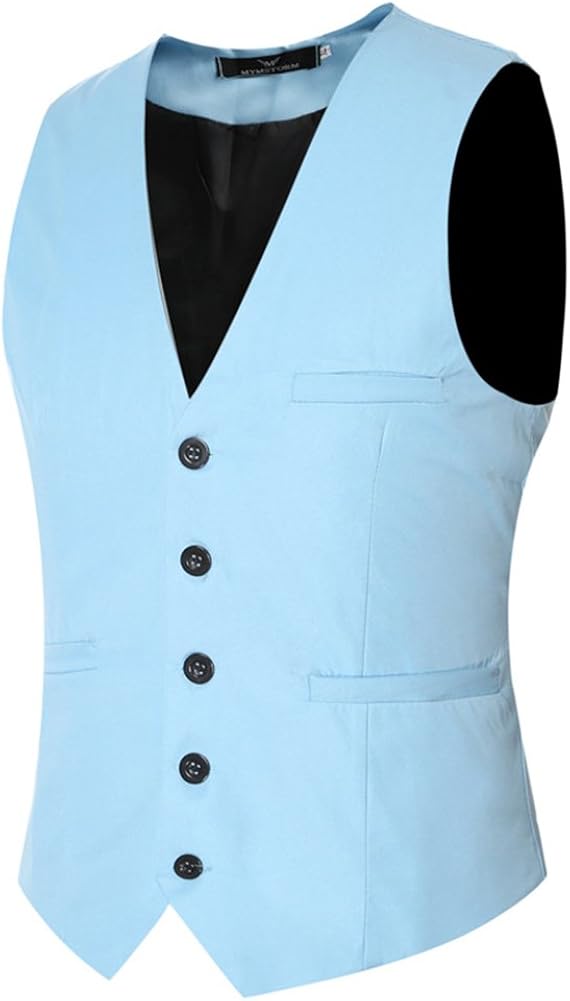 Herren /&Auml;rmellos Einfarbig Anzugweste Elegant Basic Weste Schlanke Passform Weste