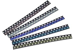 100pcs 5 Values 0805 LED Assortment Kit - Red White Green Blue Yellow Mount Diodes for DIY Electronics, Indicator Lights