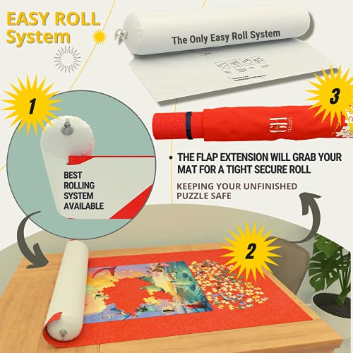 GRATEFUL HOUSE Premium Wool Blend Roll Up Puzzle Mats for Jigsaw