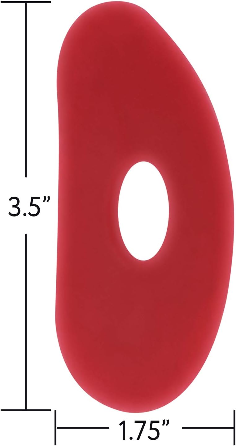 Soft Rib for Pottery & Pottery Clay Pack of 2, Very Soft Pottery Tools, Red Shaping Tool for Pottery, Smooths & Shapes While Removing Finger Marks, Ceramic Clay Tools for Sculpting