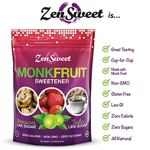 Zensweet All Natural Monk Fruit Sugarfree Sweetener Zero Glycemic