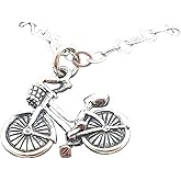 Bicycle Necklace – Sterling Silver Bike Charm on 18" Chain – Handmade Gift Ready Jewelry