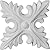 Ekena Millwork ROS04X04X00LA 5 3/4-Inch W X 5 3/4-Inch H X 5/8-Inch P Lanarkshire Rosette