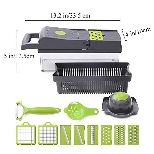 Preciser Vegetable Slicer Food Choppers and Dicers 12In1 Mandoline