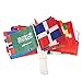 Juvale Country Flags of the World - 7.5 x 5.2 In Assorted Polyester 72-Pack on 12.1 In Poles - World Mini Flags Bundle