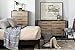 South Shore Londen, Weathered Oak and Ebony 5-Drawer Chest,