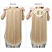Black U Part Wig Clip in Hair Extensions Synthetic 24 Inch Long Straight Full Head Hair Pieces for Women SARLA