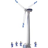 Rinnland Windmill Model - Large-Sized Wind-Up Wind Turbine Science Teaching Tool for Children - STEM Toy