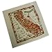 The Red & White Kitchen Co. California Red State Souvenir Dish Towel,22 inch square