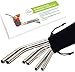 Chefast Stainless Steel straw - 3x2 Combo Kit - Reusable Drinking Straws for Everything From 30 oz Yeti Tumbler to Thick Smoothies - Cleaning Brushes, Long Case, and Silicone Rings Included