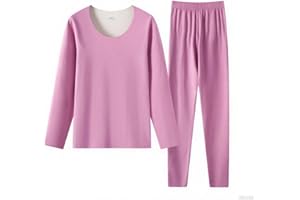 Thermal Underwear for Women Long Johns Fleece Lined Base Layer Pajama Set Thermal Tops Bell Bottom Winter Clothes