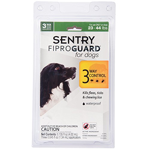 SENTRY Fiproguard for Dogs, Flea and Tick Prevention for Dogs (23-44 Pounds), Includes 3 Month Supply of Topical Flea Treatments - Thumbnail 3