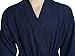 Arus Men's Short Kimono Bathrobe Turkish Cotton Terry Cloth Robe Navy Blue L/XL