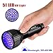 51 LED UV Flashlight Pet Urine Stain Detector 2 Pack - Morpilot Upgrade Best 395nm Ultraviolet Blacklight for Detect Bed Bug Dog Urine Stain Scorpion