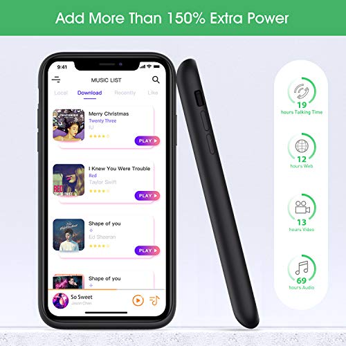 LanLuk Battery Case for iPhone 11, 6800mAh Portable Protective Charging Case Compatible with