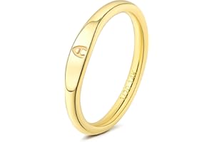 YURZA Gold Initial Rings for Women Non Tarnish Thumb Rings for Teen Girls 14K Gold plated for Women