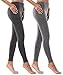 Mirity Women Activewear Yoga Pants Tight Spandex Workout Athletica Gym Yogapants Color Black+Grey Size M