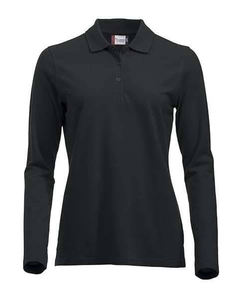 Langärmliges, klassisches Polo-Shirt für Damen, Baumwolle, moderne Passform, 11 lebendige Farben, XS-XXL