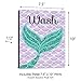 Big Dot of Happiness Let's Be Mermaids - Kids Bathroom Rules Wall Art - 7.5 x 10 inches - Set of 3 Signs - Wash, Brush, Flush