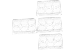 GLEAVI 4pcs Lab Tissue Culture Plate Cell Culture Tray Lid Laboratory Plate for Multi-Experiment
