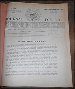 Amazonfr Le Journal De La Prestidigitation 1960 61 R - 