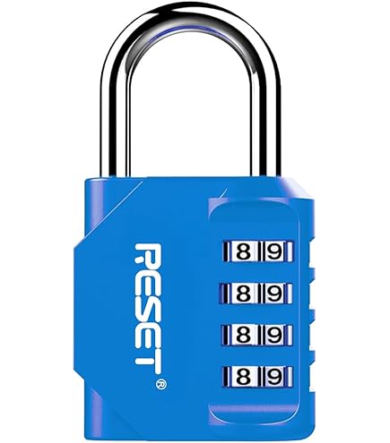 Zarker XD40 Combination Lock, 4 Digit Padlock for School Gym