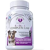 Max Wellness 4 in 1 Complete Care Multivitamin for Dogs &amp; Cats, support Joint, Bone, skin, Coat, Vision, and Digestive Health. CoQ10 to support Heart Health-B complex to support Energy-Made in the USA