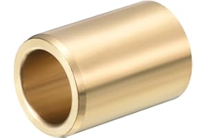 HiPicco Sleeve Bearing, 5/8" Bore x 7/8" OD x 1-1/4" Length Cast Brass Self-Lubricating Bushing Plain Shaft Bearings