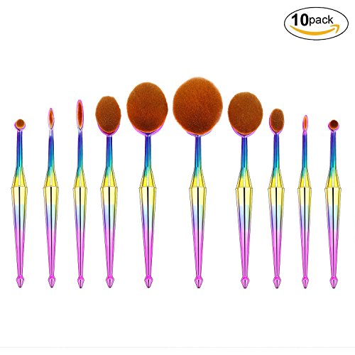 Oval Brushes,Face Makeup Brushes Oval Makeup Brush Set